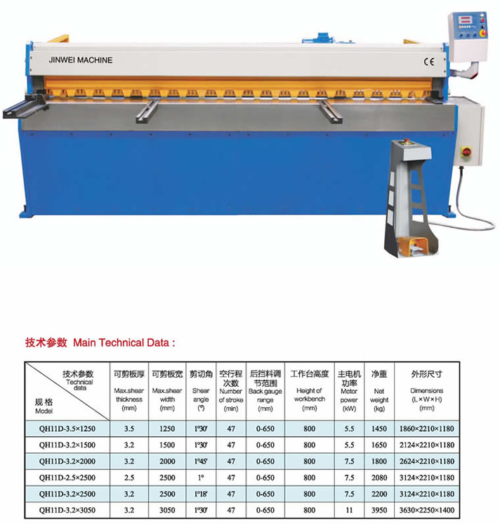QH11D系列精密剪板机
